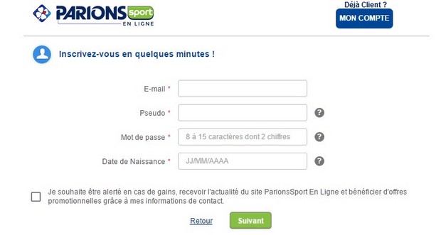 Compte ParionsSport : inscription, connexion - vérification (KYC)